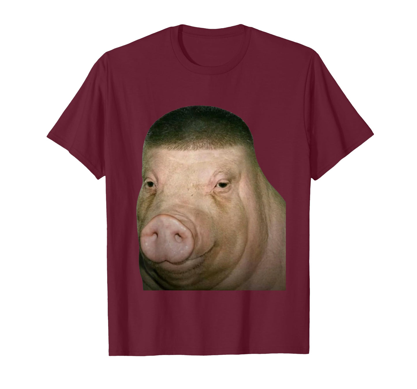 Pig Wig Funny John Pork Fade Haircut Design T-Shirt