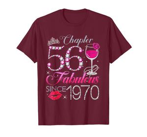 Chapter 56 Fabulous Since 1970 56th Birthday Queen Diamond T-Shirt