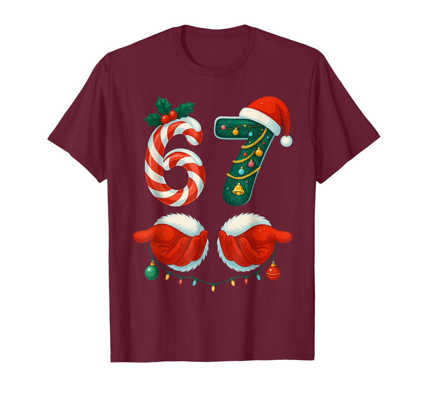 67 Six Seven Couple Pajamas Christmas for Men Women Kids T-Shirt