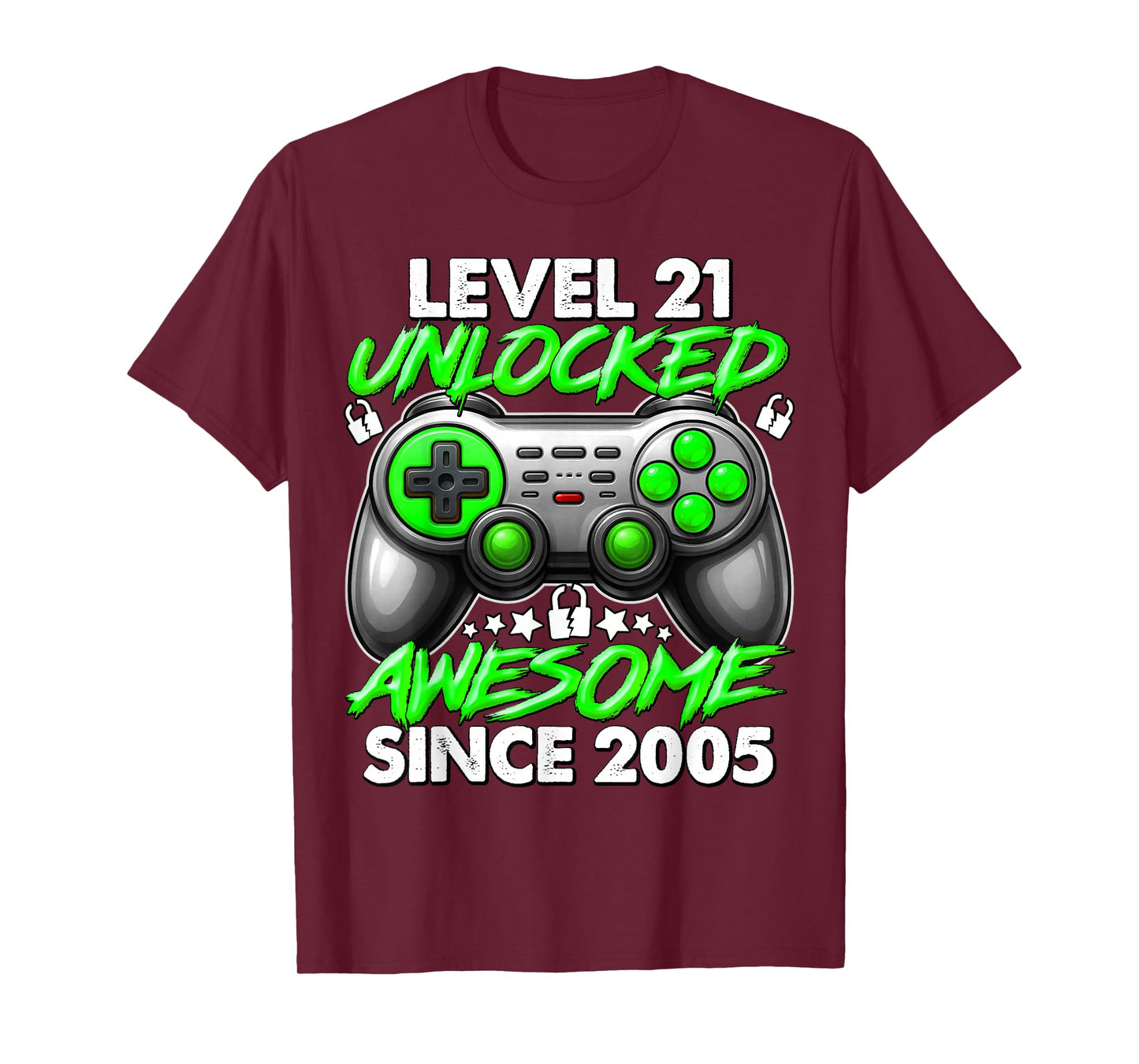Level 21 Unlocked 21 Year Old Gifts Boys 21st Birthday Boy T-Shirt