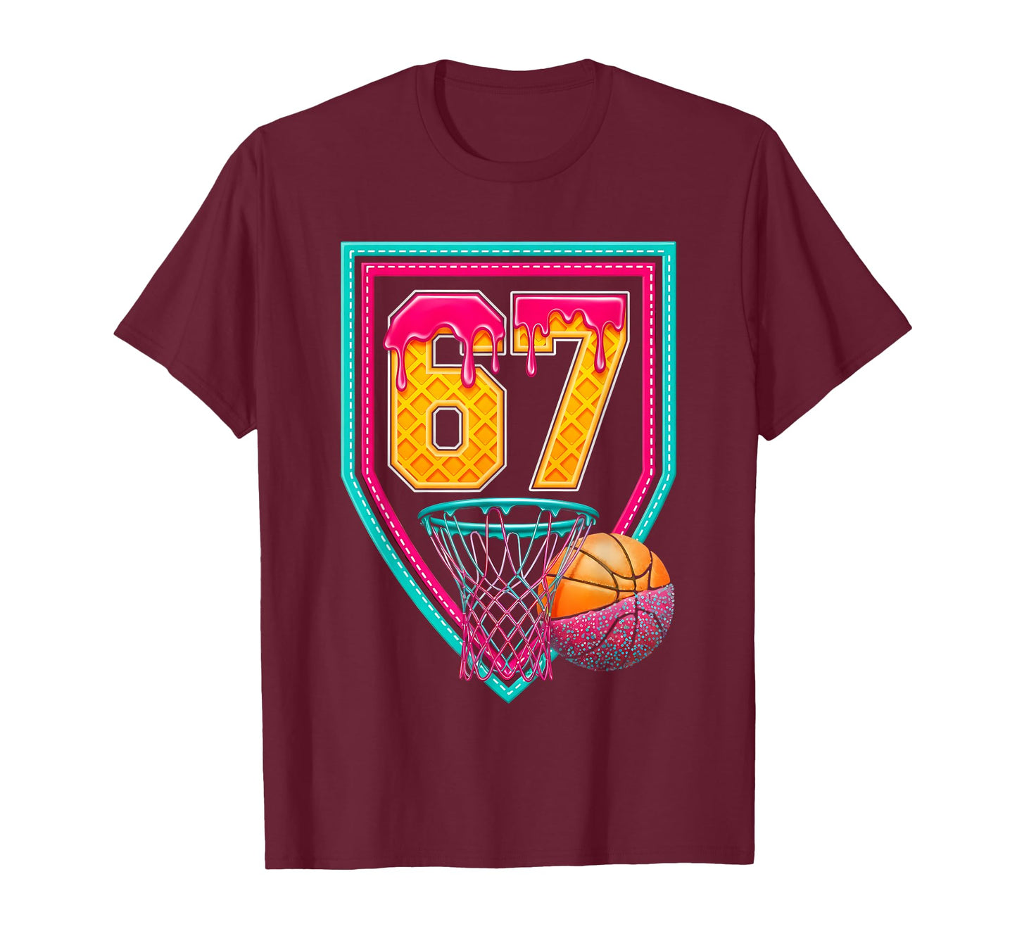 Basketball Drip Number 67 Basketball Player T-Shirt