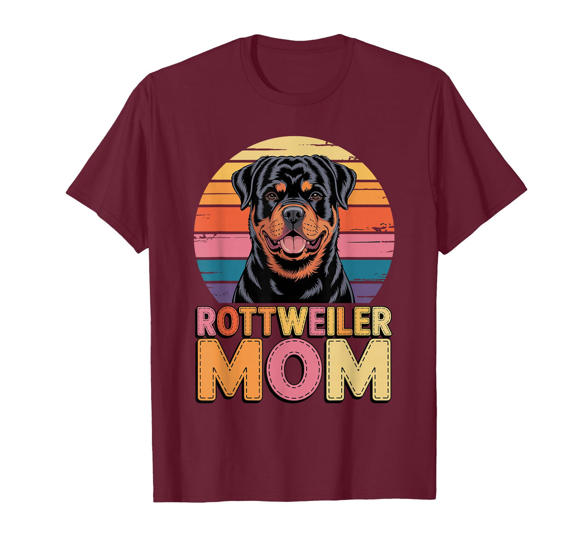 Retro Rottweiler Mom Rottweilers Rottie T-Shirt