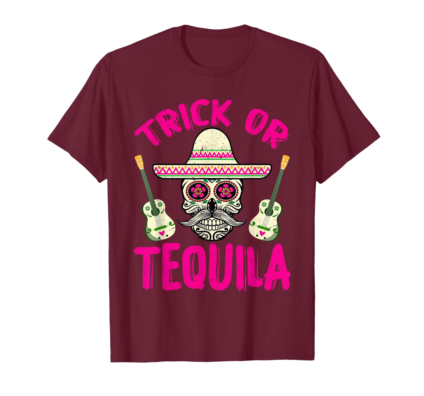 Trick or Tequila Bartender Men Women Funny Halloween Costume T-Shirt