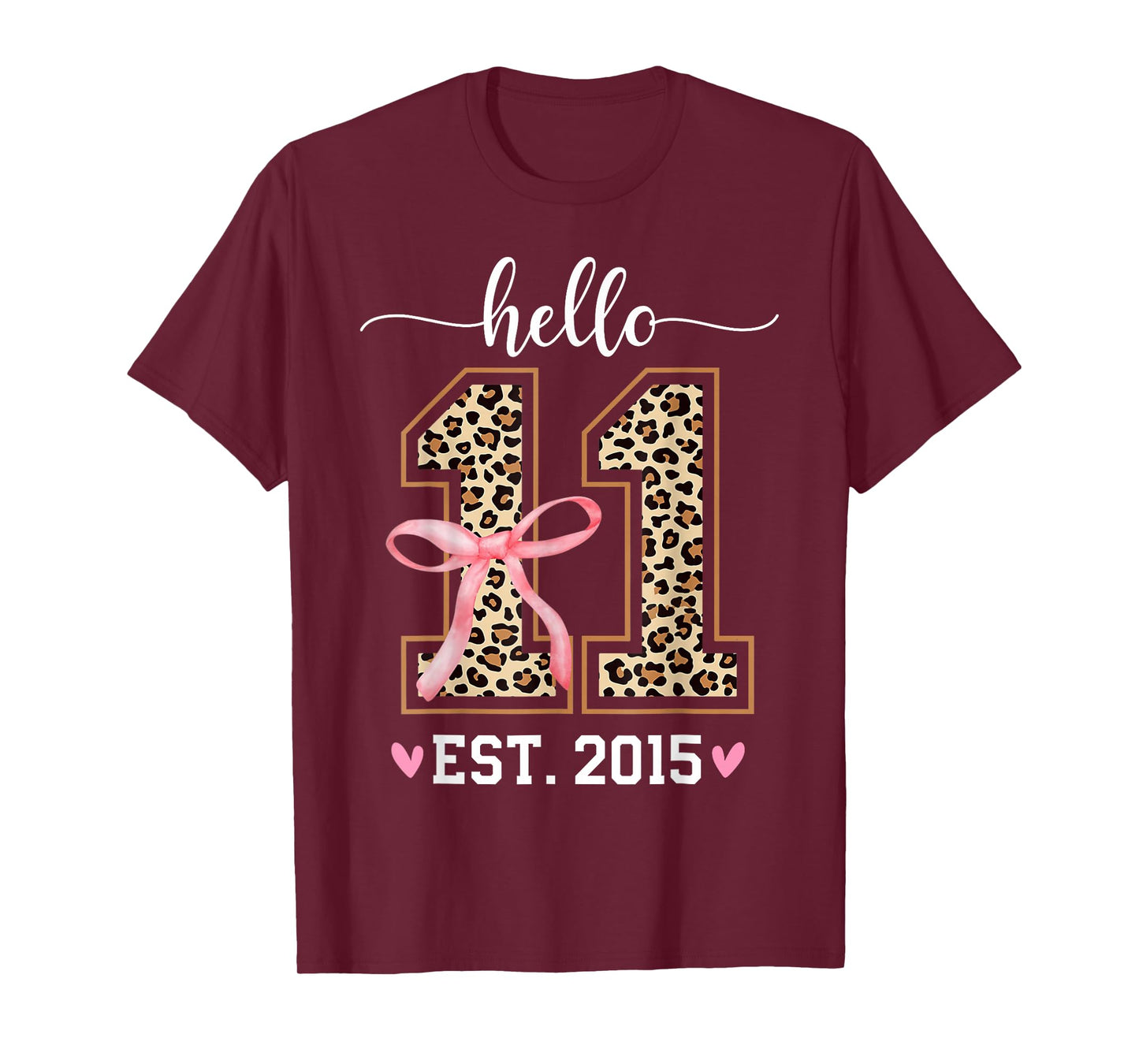 Coquette Bow 11th Birthday Girl T-Shirt