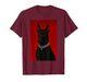 Luxury Doberman Dark Black Dog Portrait Gothic Animal Art T-Shirt