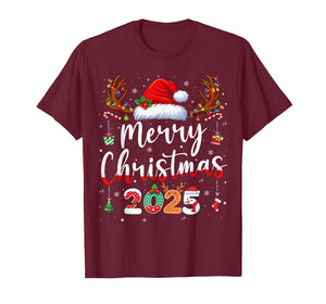 Merry Christmas 2025 Family Matching Christmas Pajamas Xmas T-Shirt