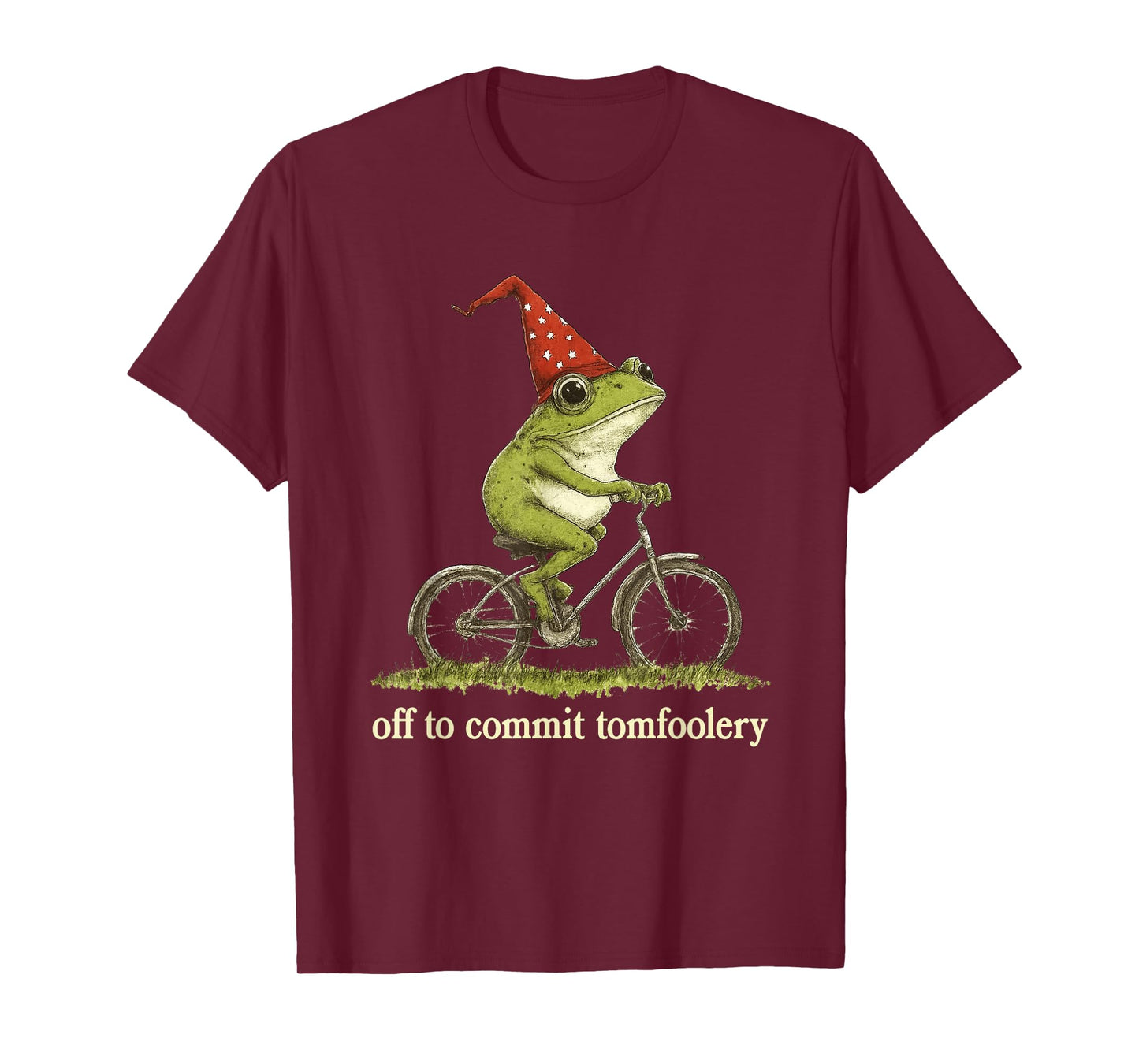 Off to Commit Tomfoolery Funny Frog Meme T-Shirt