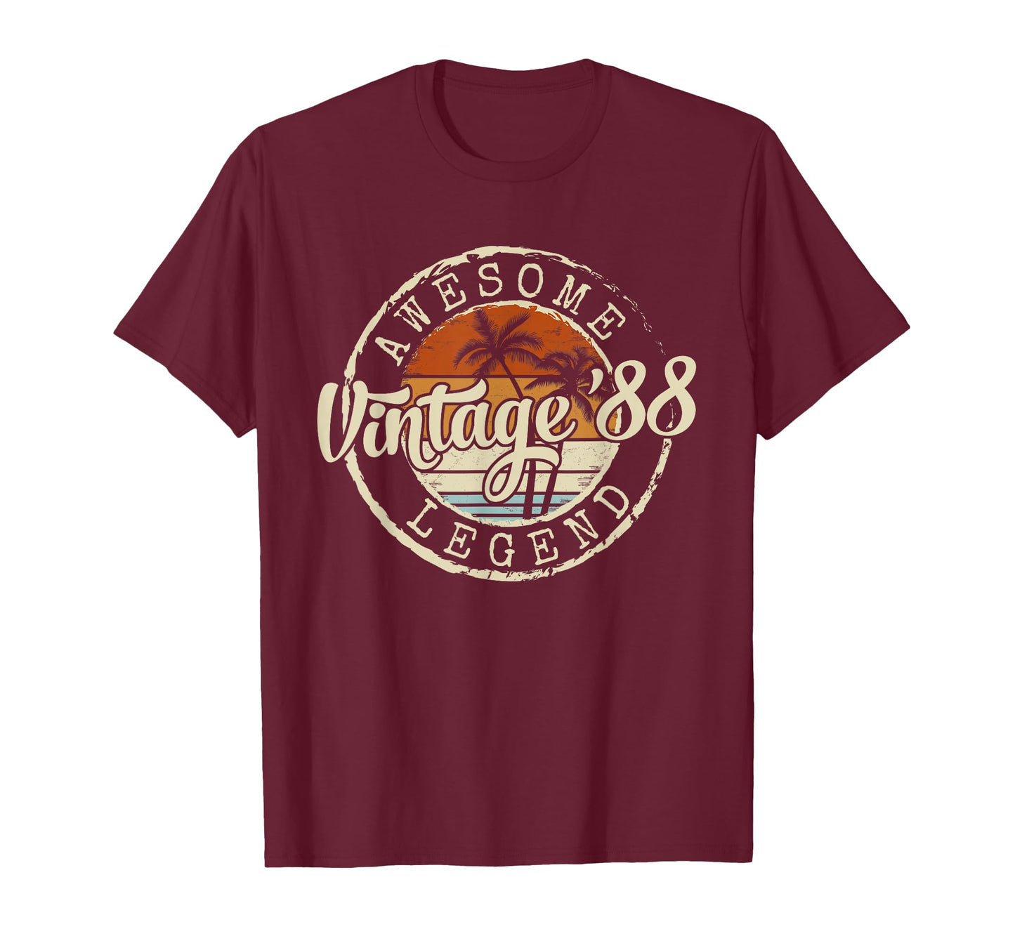 Vintage 1988 38yr 38th Birthday Gifts for Men 38 Years Old T-Shirt