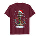Nautical Anchor Christmas Lights Boating Sailor T-Shirt
