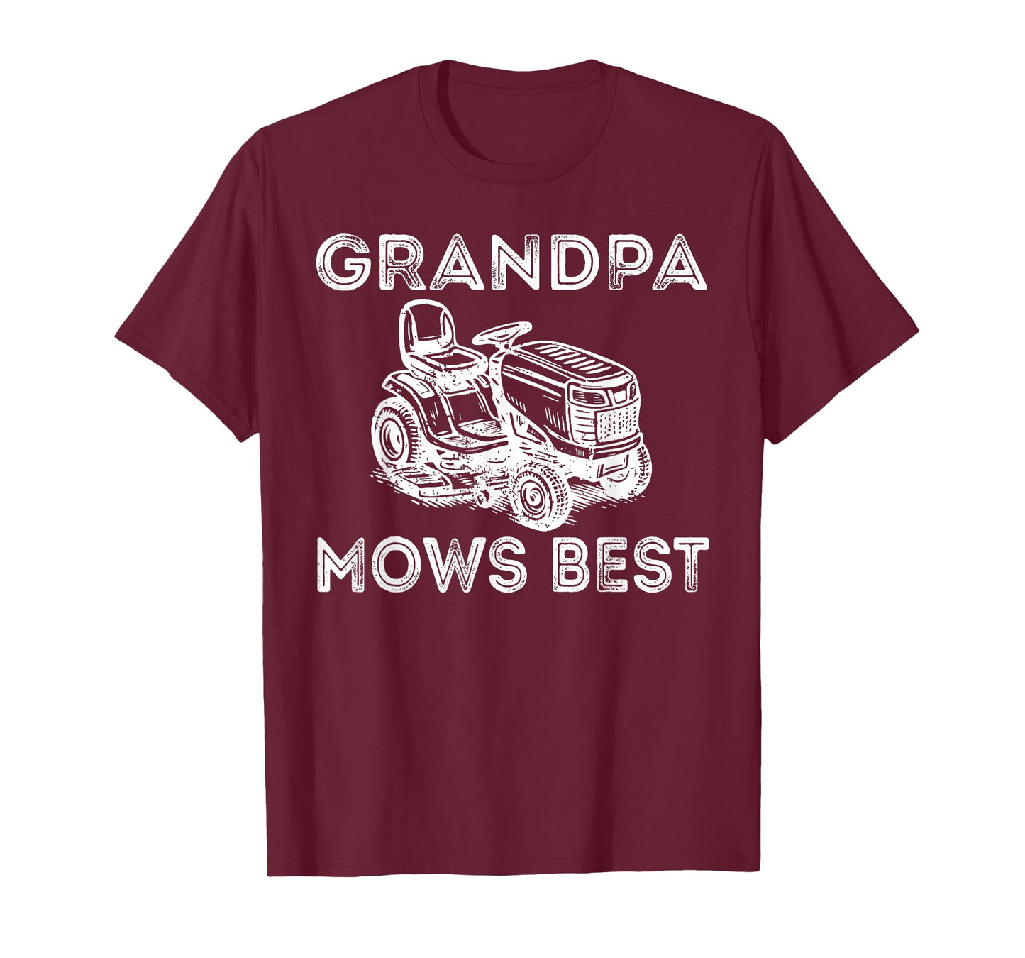 Grandpa Mows Best Funny Lawn Mower Father's Day Papa T-Shirt