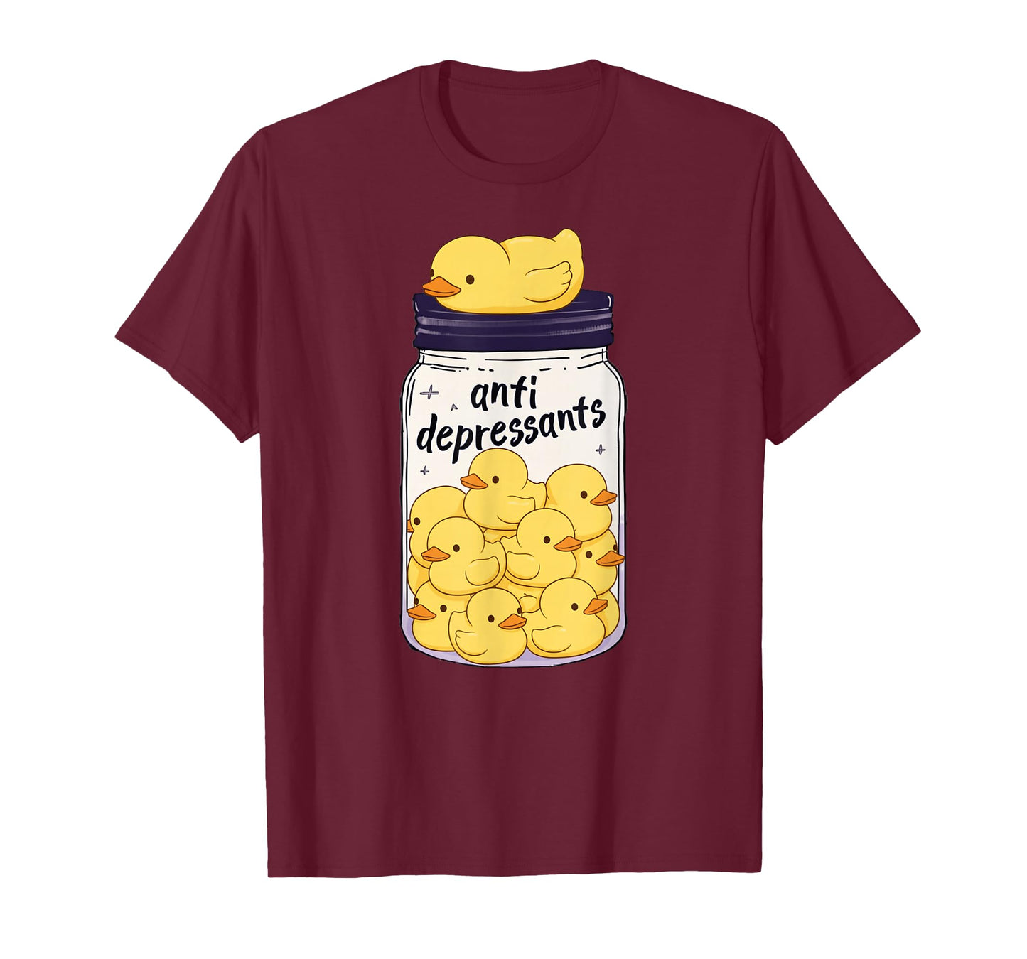Funny Yellow Duck Anti Depressant Jar Zoo Boys Girls Kids T-Shirt