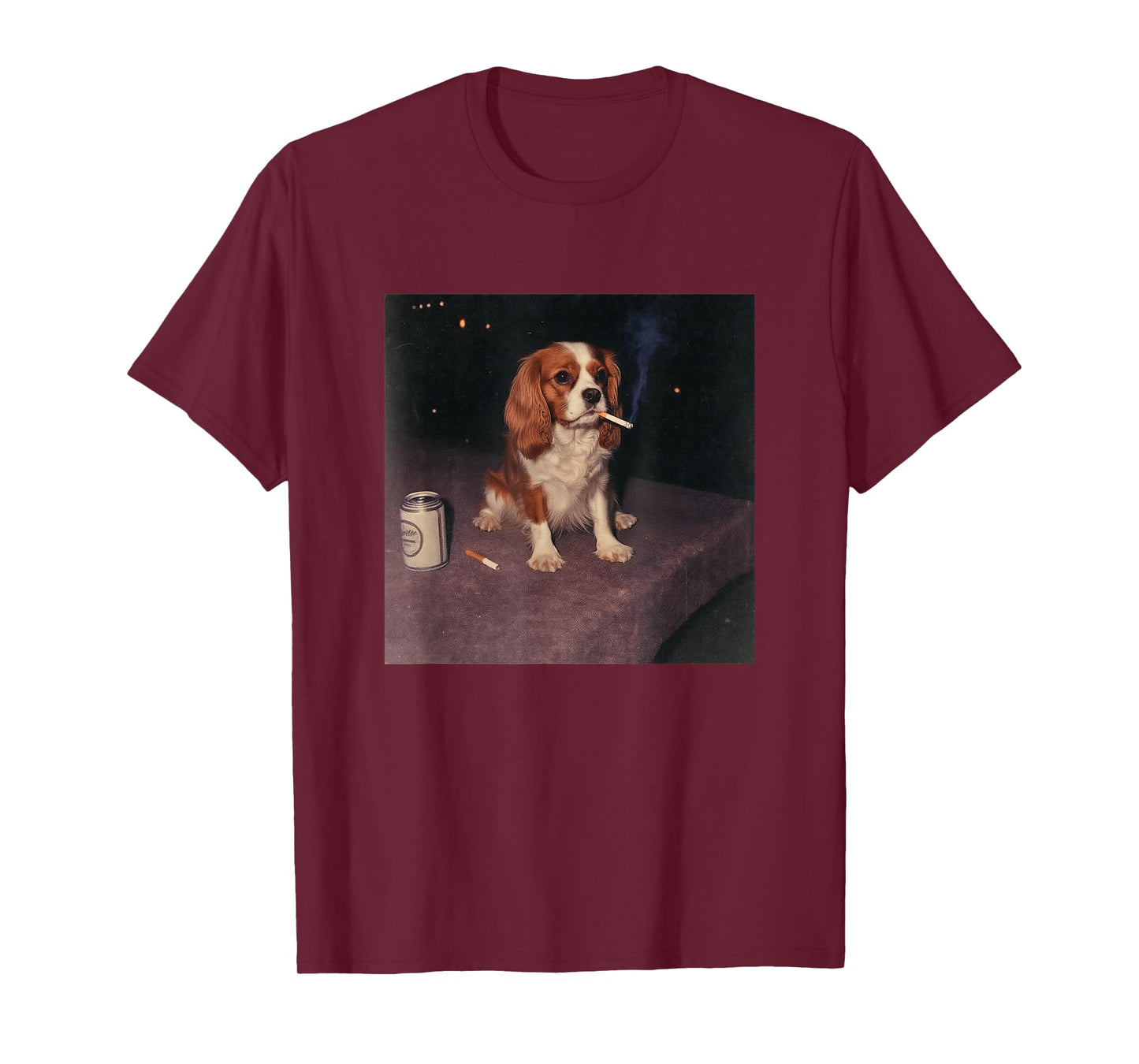 Smoking Cavalier King Charles Cigarette Spaniel Beer Gen Z T-Shirt