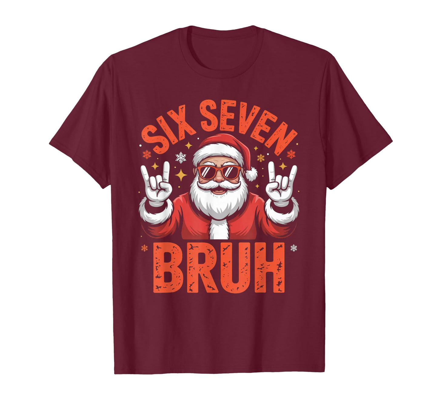 67 Meme 6 7 Funny Santa Christmas Six Seven Bruh T-Shirt