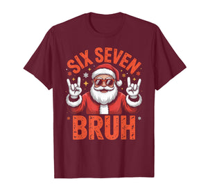 67 Meme 6 7 Funny Santa Christmas Six Seven Bruh T-Shirt