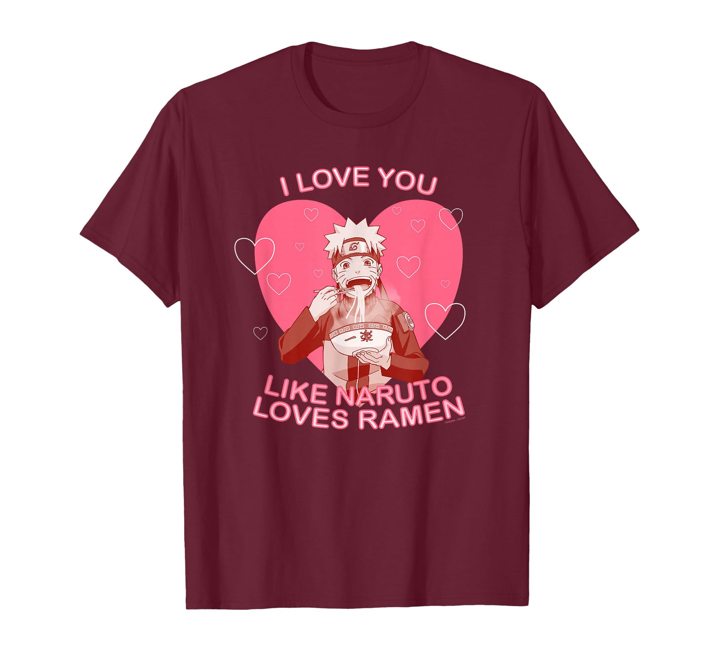 I Love You Like Naruto Loves Ramen Valentine's Day Anime T-Shirt