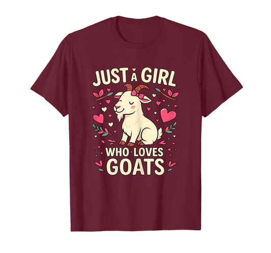 Just a Girl who Loves Goats Farmer T-Shirt