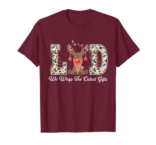 L&D Delivering We Wrap The Cutest Reindeer Christmas Light T-Shirt