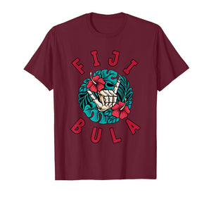 Fiji Bula Tropical Flowers Beach Vacation Fiji Surfing Surf T-Shirt