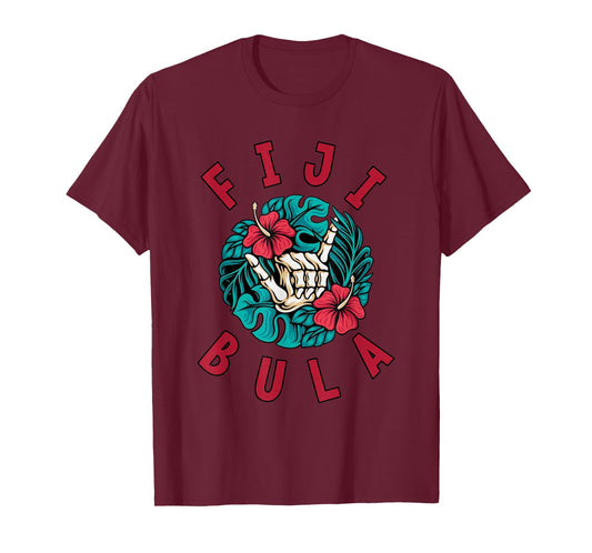 Fiji Bula Tropical Flowers Beach Vacation Fiji Surfing Surf T-Shirt