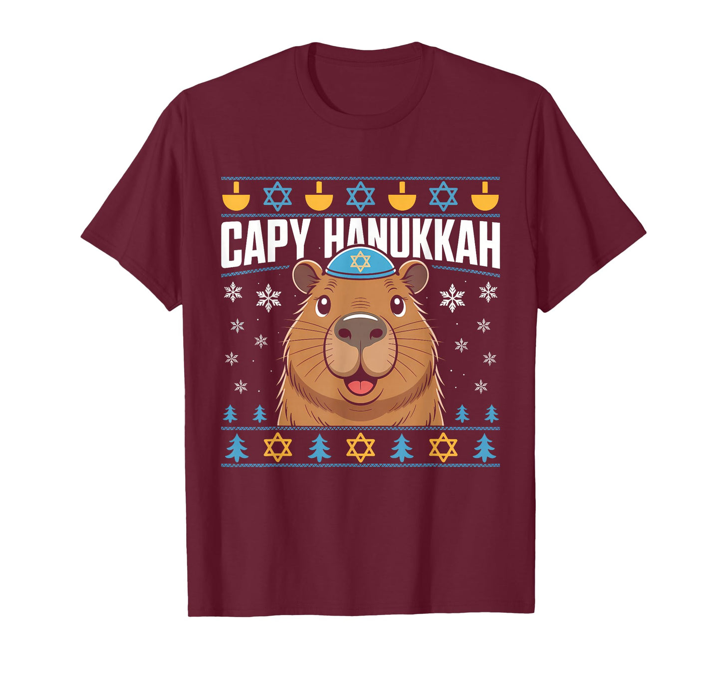 Capy Hanukkah Capybara Humor Art T-Shirt