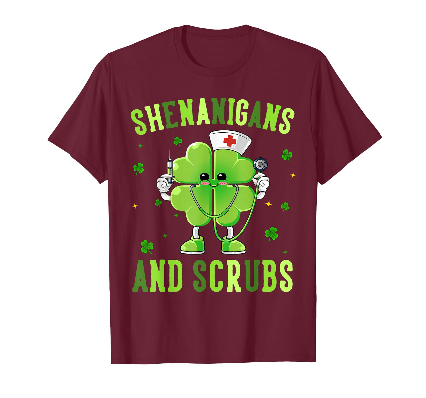 Shenanigans and Scrub Saint Pattys Nurse St Patricks Day T-Shirt