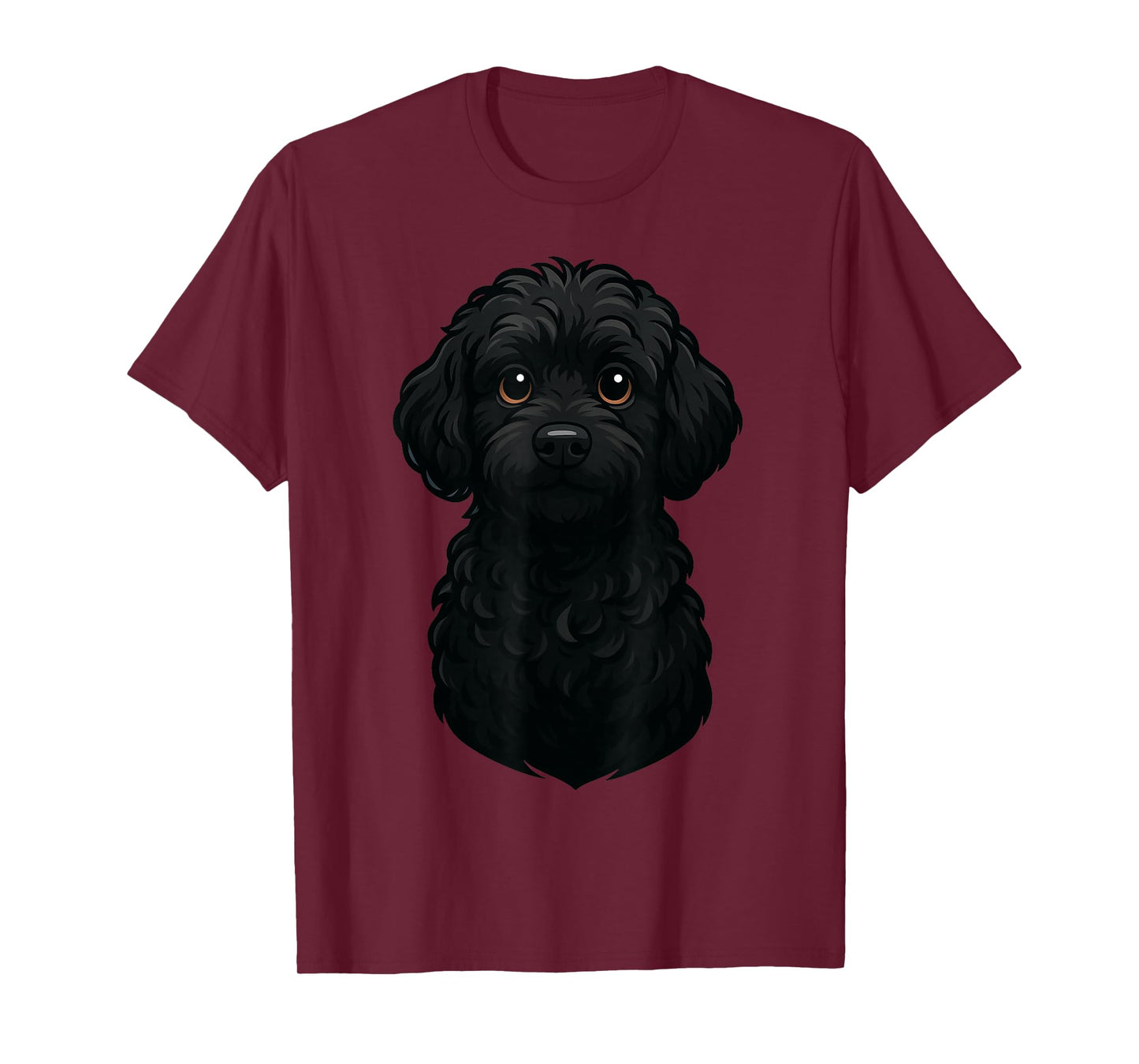 Black Labradoodle Dog Art Design T-Shirt