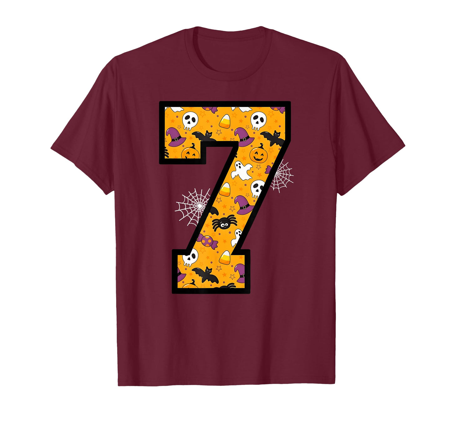 Number 7 Funny Meme Saying 6 7 Six Seven Halloween T-Shirt