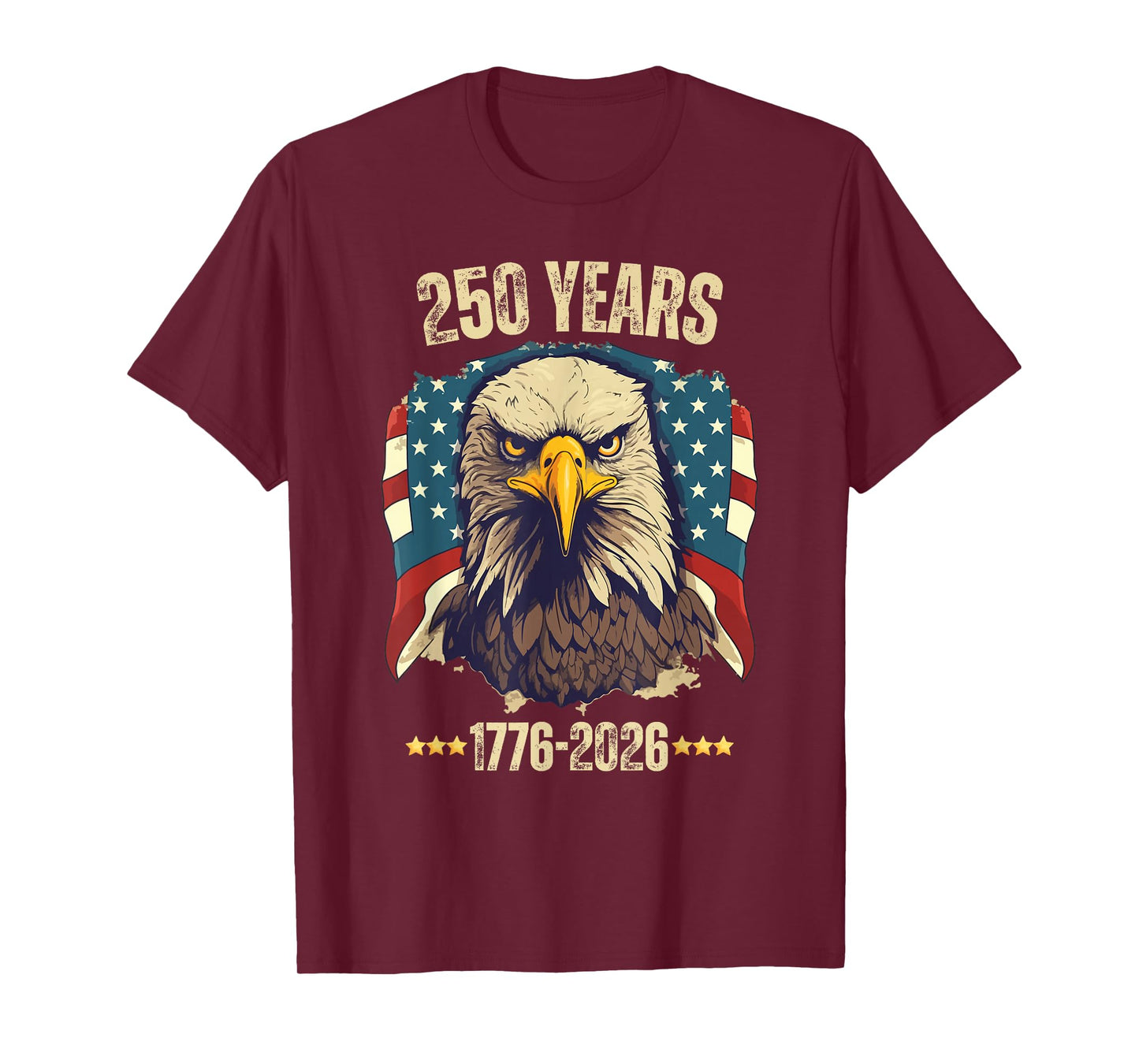 Vintage 250 Years 4th of July Liberty Eagle American Patriot T-Shirt