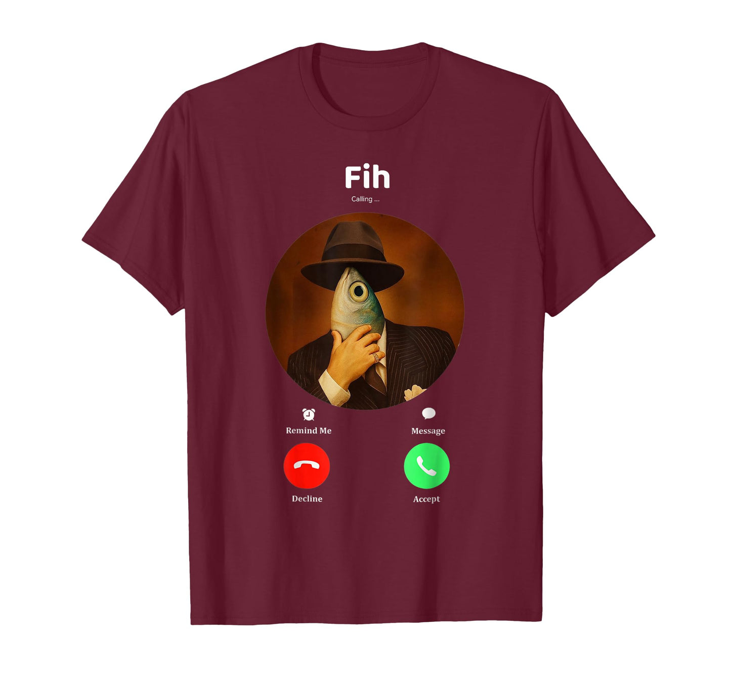 Fih Calling Meme – Funny Fish Incoming Call Humor T-Shirt