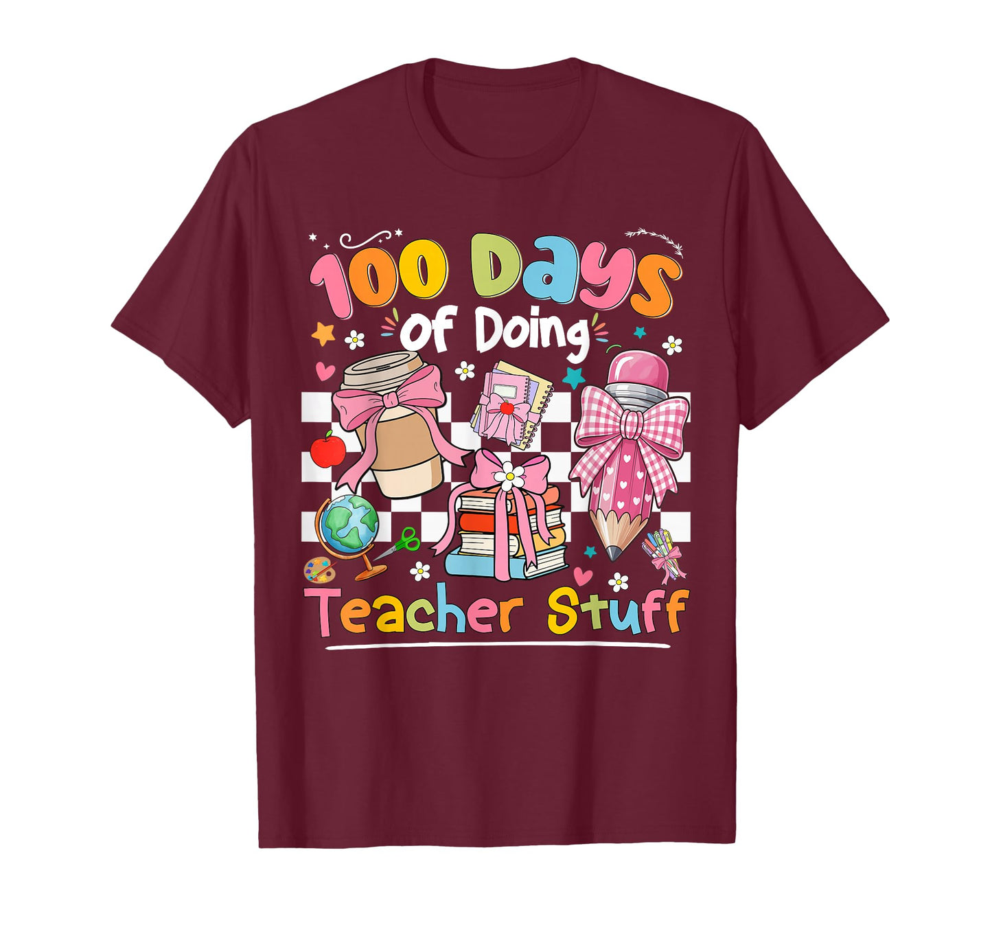 100th Day of School Teacher 100 Days Coffee Books T-Shirt