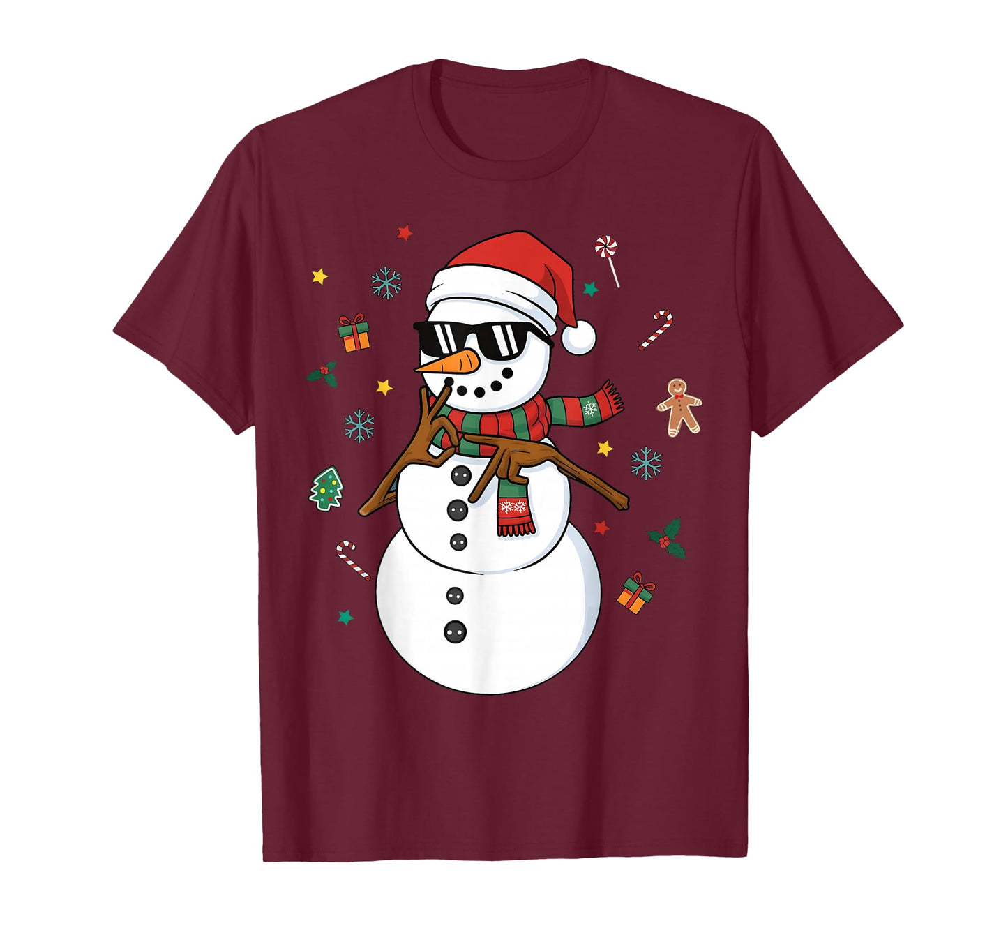 Snowman Six Seven Meme Christmas Pajamas 6 and 7 Funny 67 T-Shirt