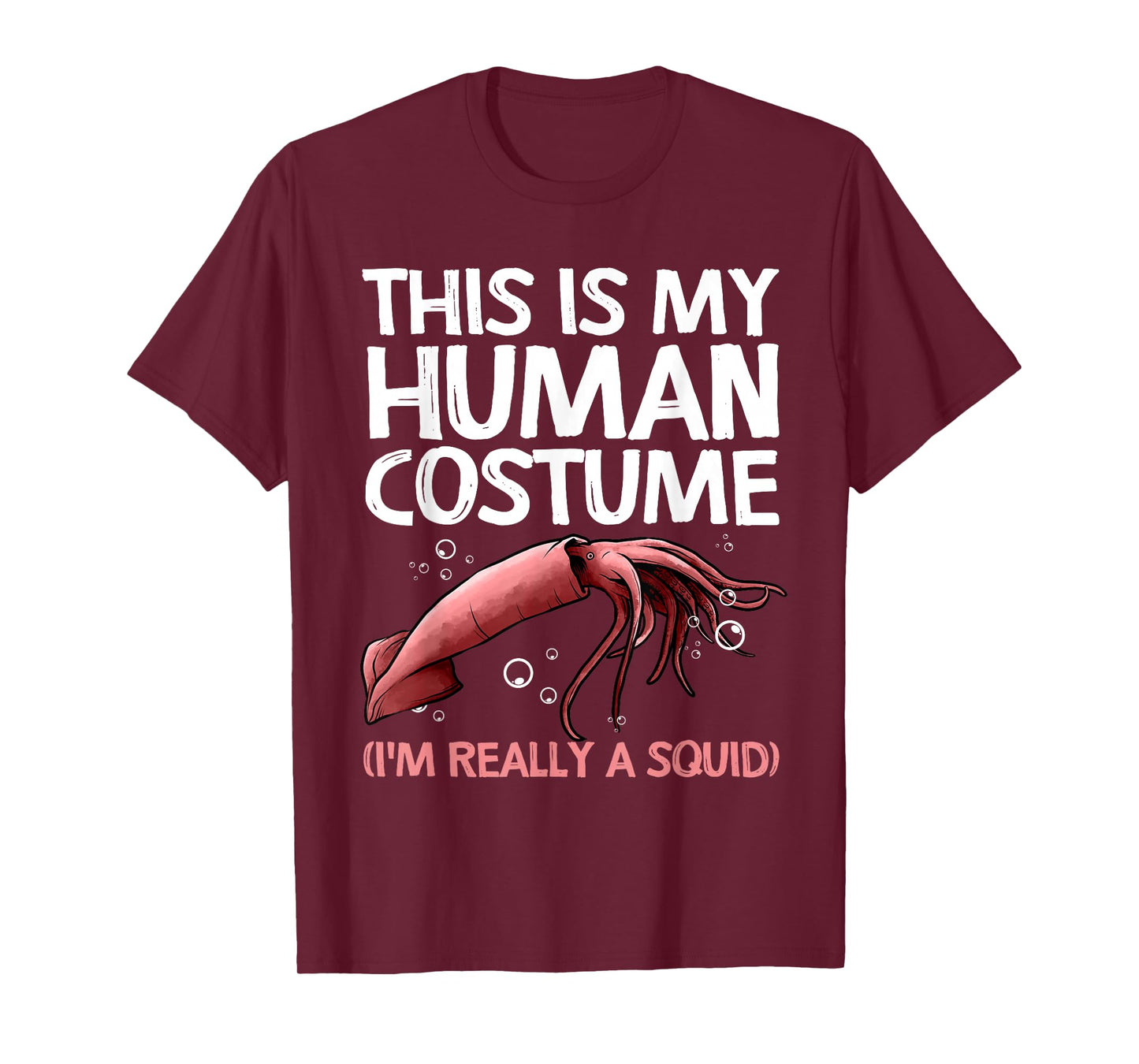 Cute Squid Design for Men Women Kids Octopus Squid Lover T-Shirt