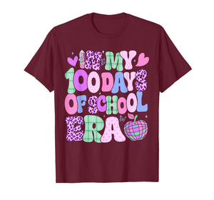in My 100 Days of School Era Groovy 100th Day of School 2025 T-Shirt