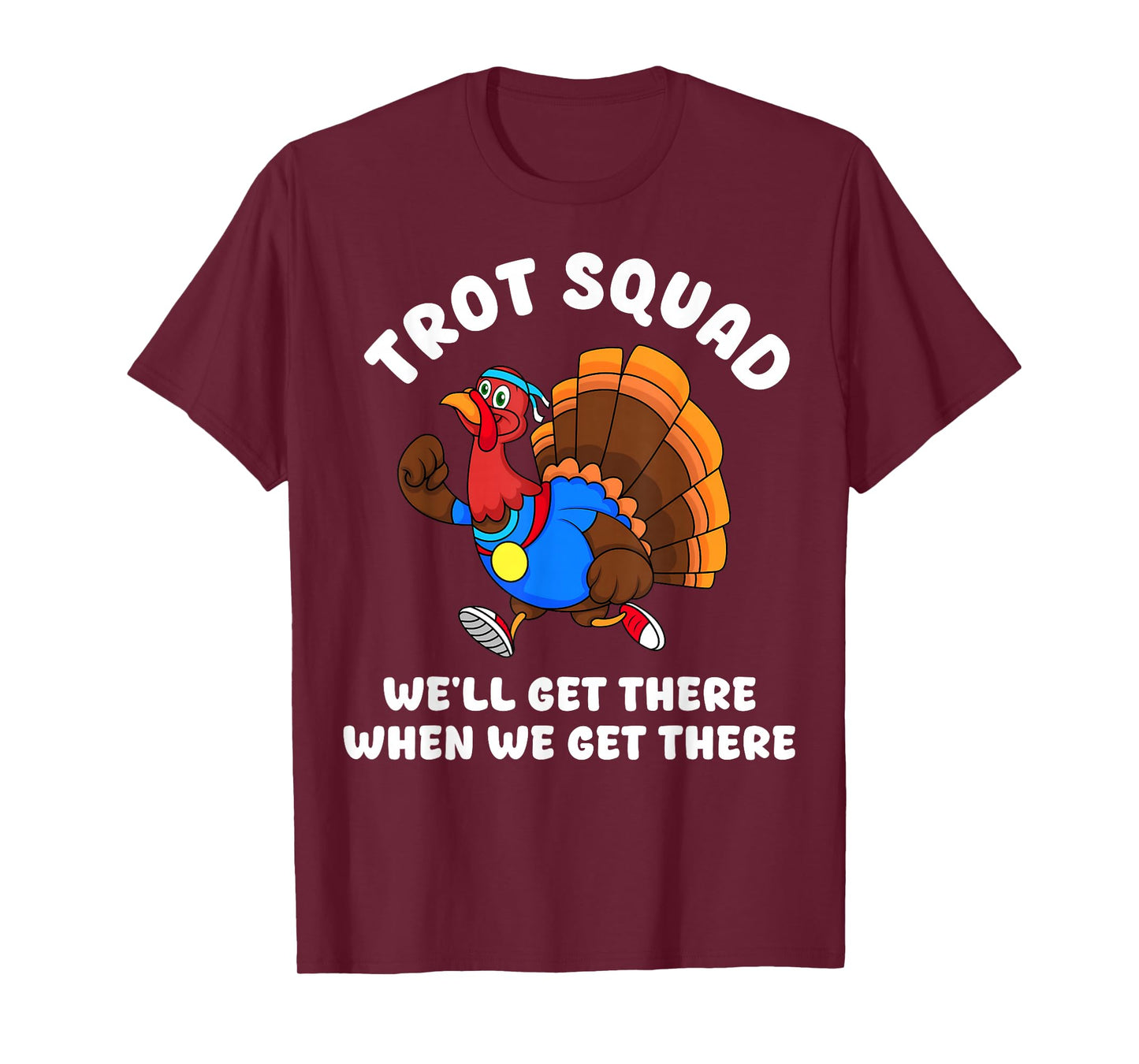 Turkey Run Trot Squad Thanksgiving Running Team Matching T-Shirt