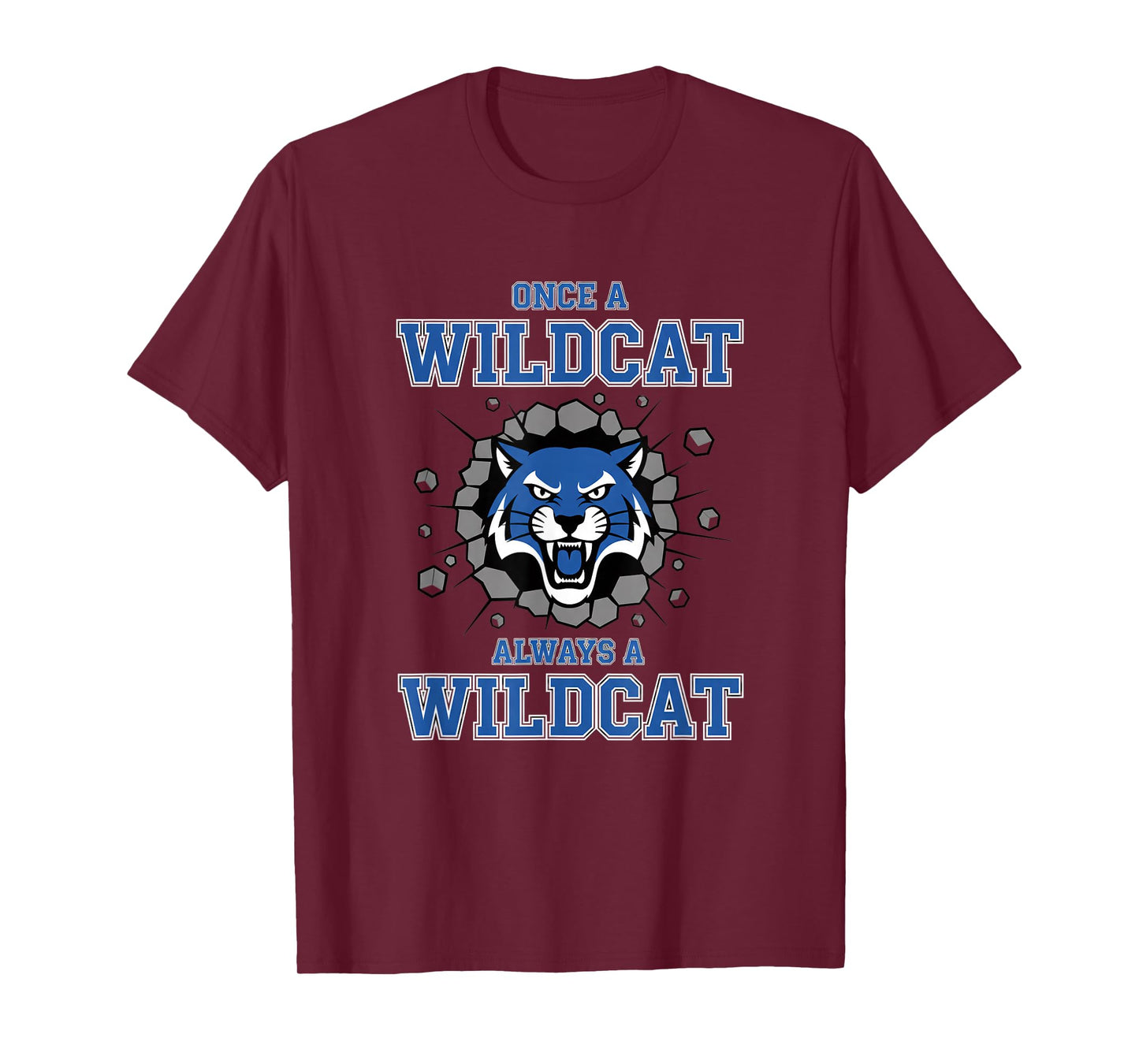 Cat Wildcat School Spirit Once A Wildcat Always A Wildcat T-Shirt