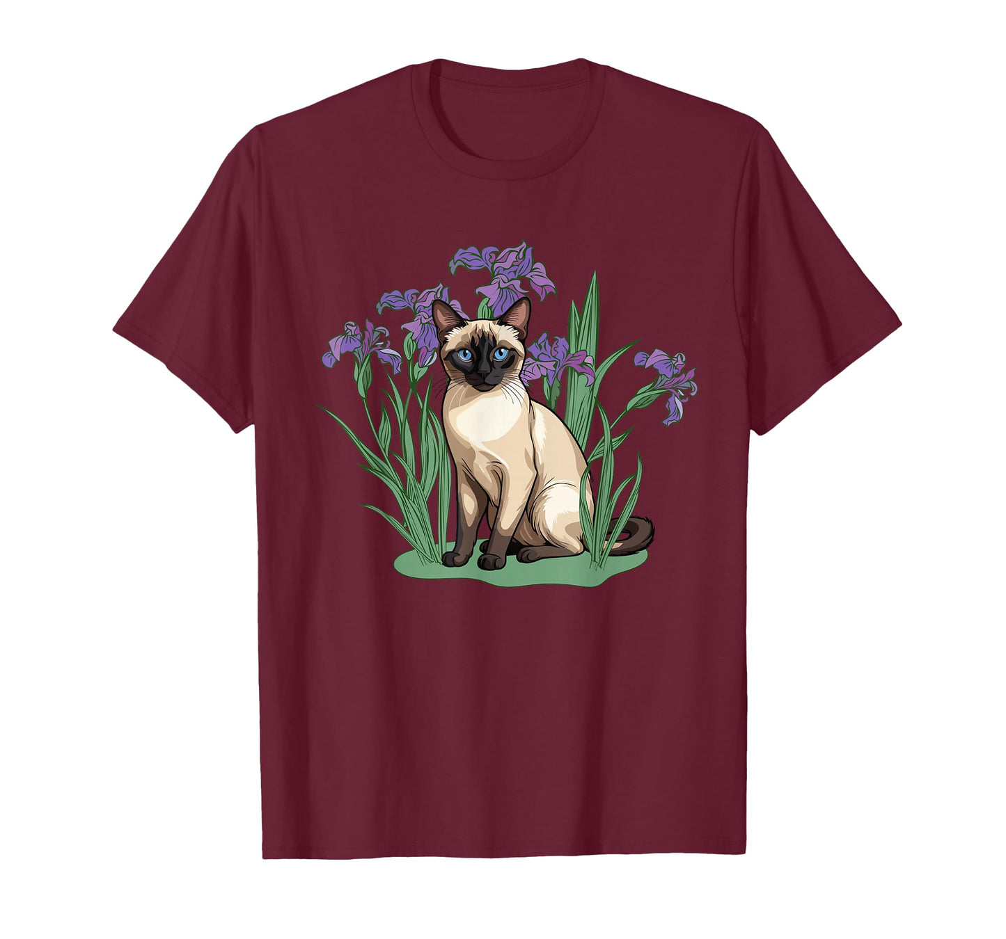 Siamese Cat Flowers Siamese Cat Owner Siamese Cat Lover T-Shirt