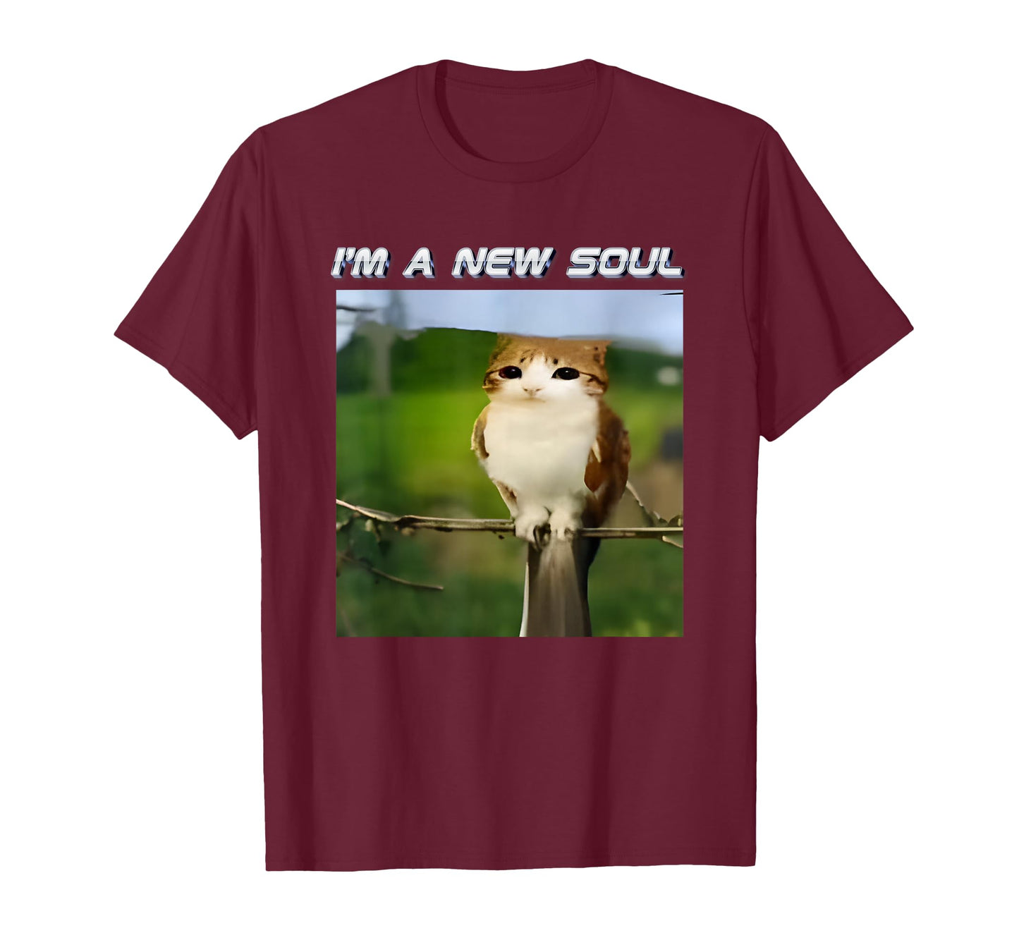 I'm A New Soul Meowl Cat Owl Meme Brainrot Memes Cursed Meme T-Shirt