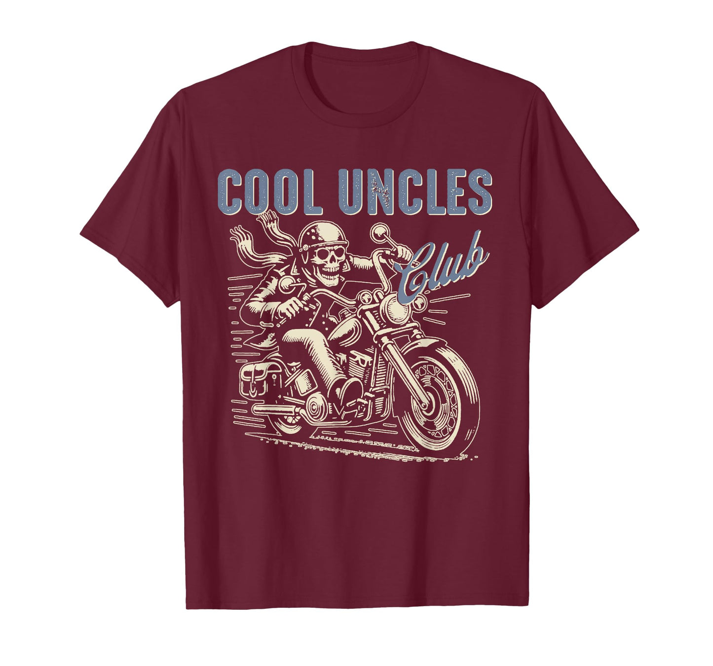 Cool Uncles Club Biker Uncle Retro Uncle Riding Motorcycle T-Shirt