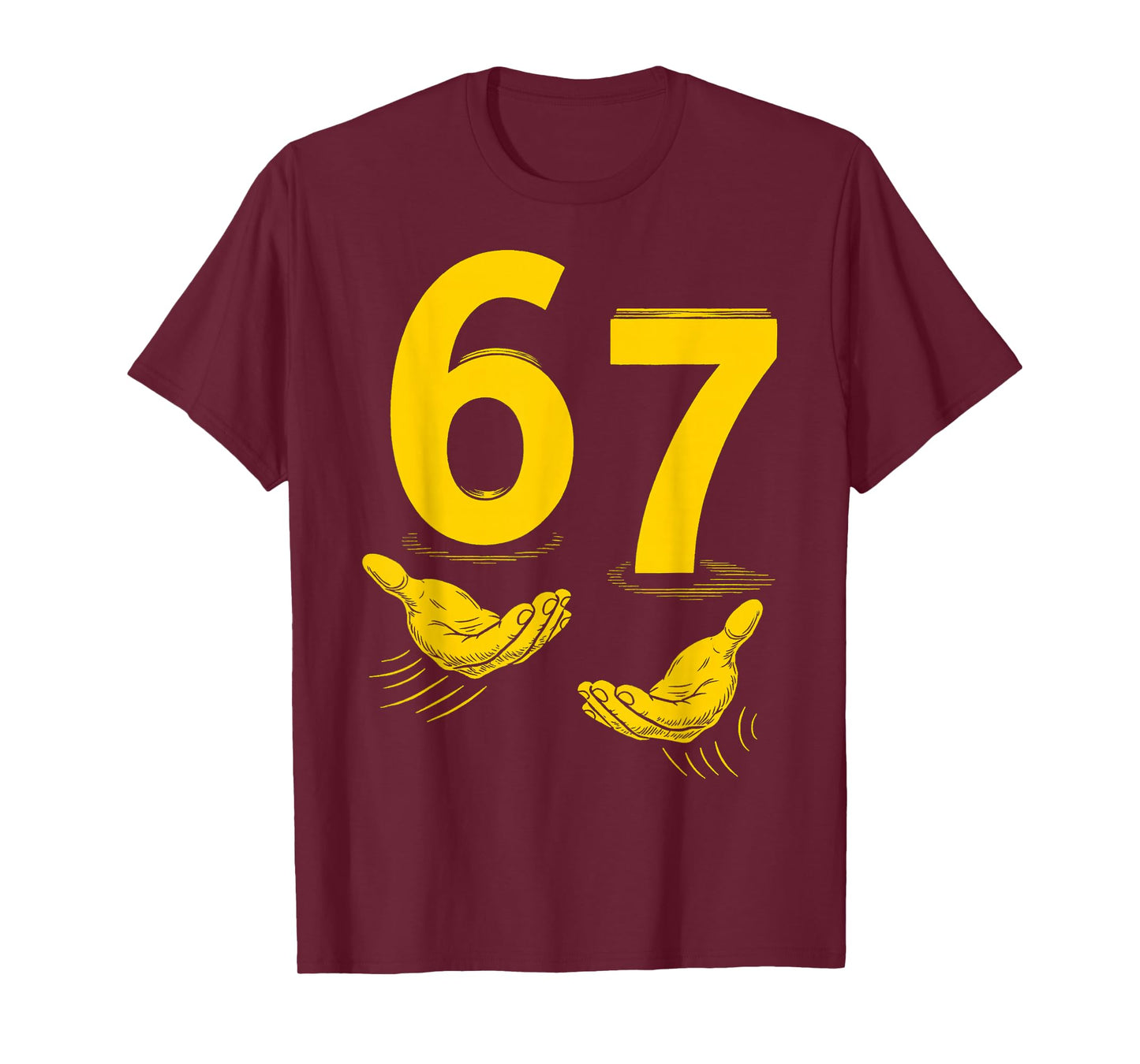 Six Seven 67 6 7 Kids 67 Teen Boys 6-7 Meme Hands 6/7 T-Shirt