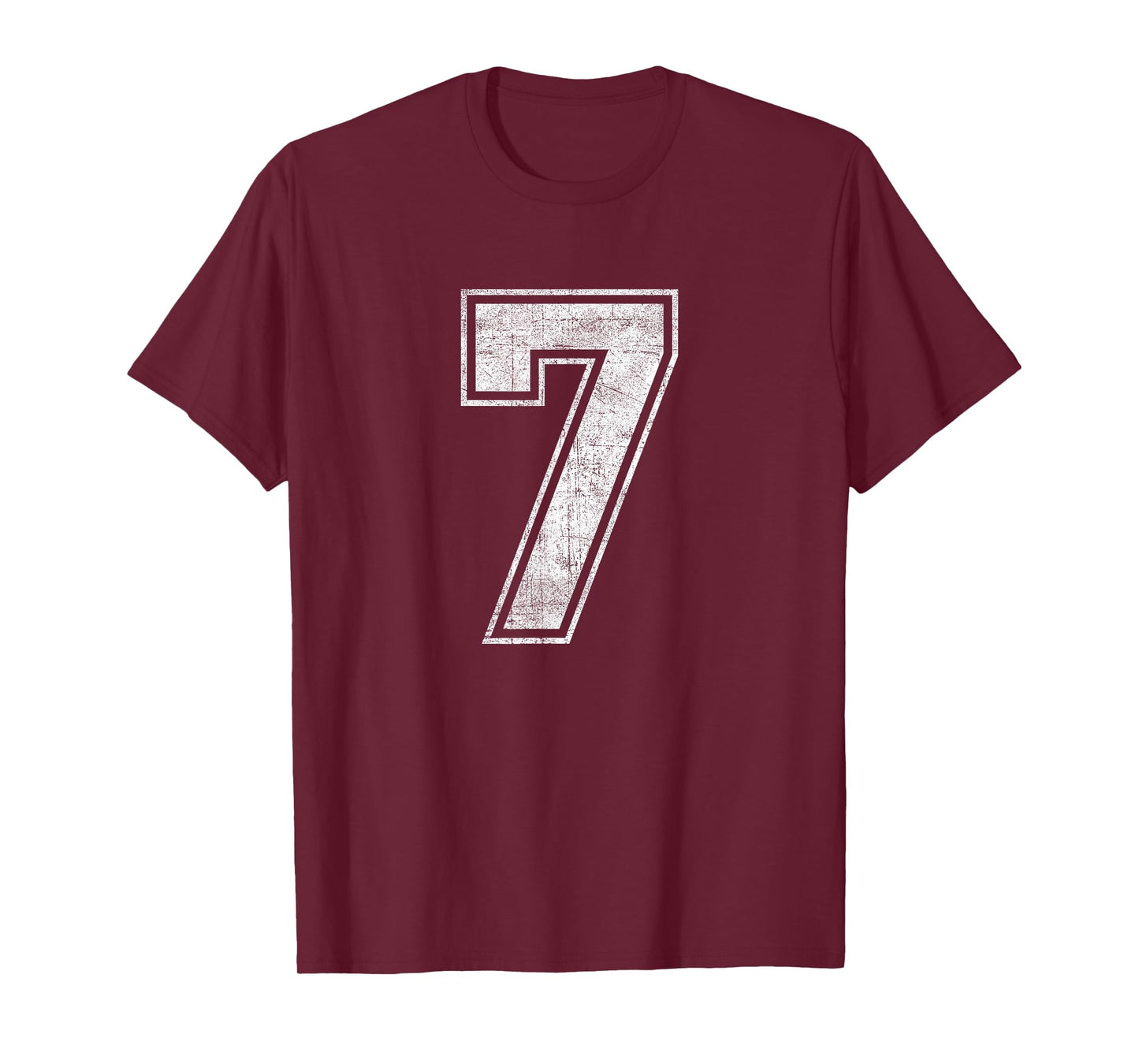 Funny 7 Number Seven Graphic Group Halloween Birthday Retro T-Shirt