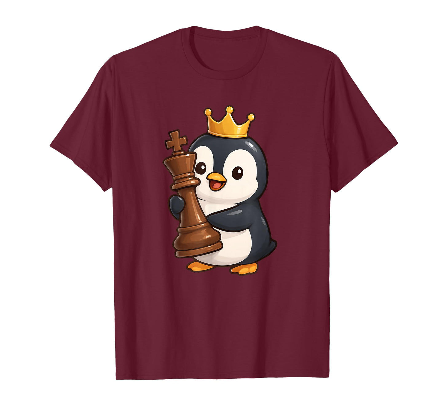 Cute Cartoon Penguin Chess Strategy Game T-Shirt