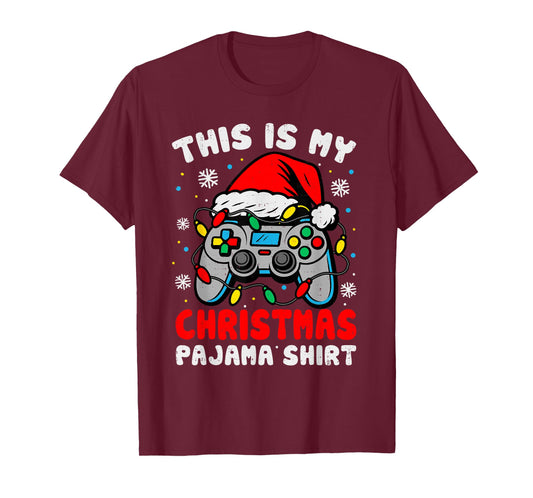This is My Christmas Pajama Christmas Video Game Gaming Boys T-Shirt