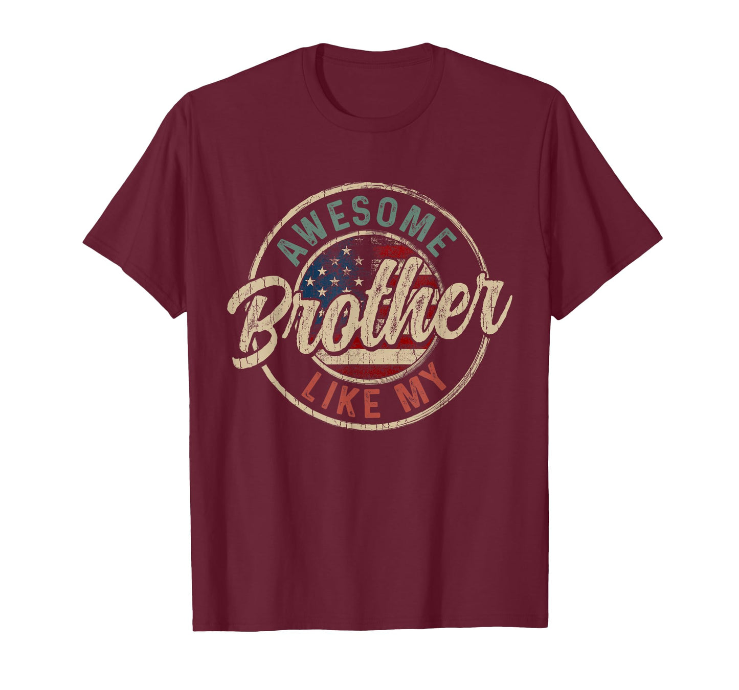 Awesome Like My Brother Vintage Retro Funny Parent T-Shirt