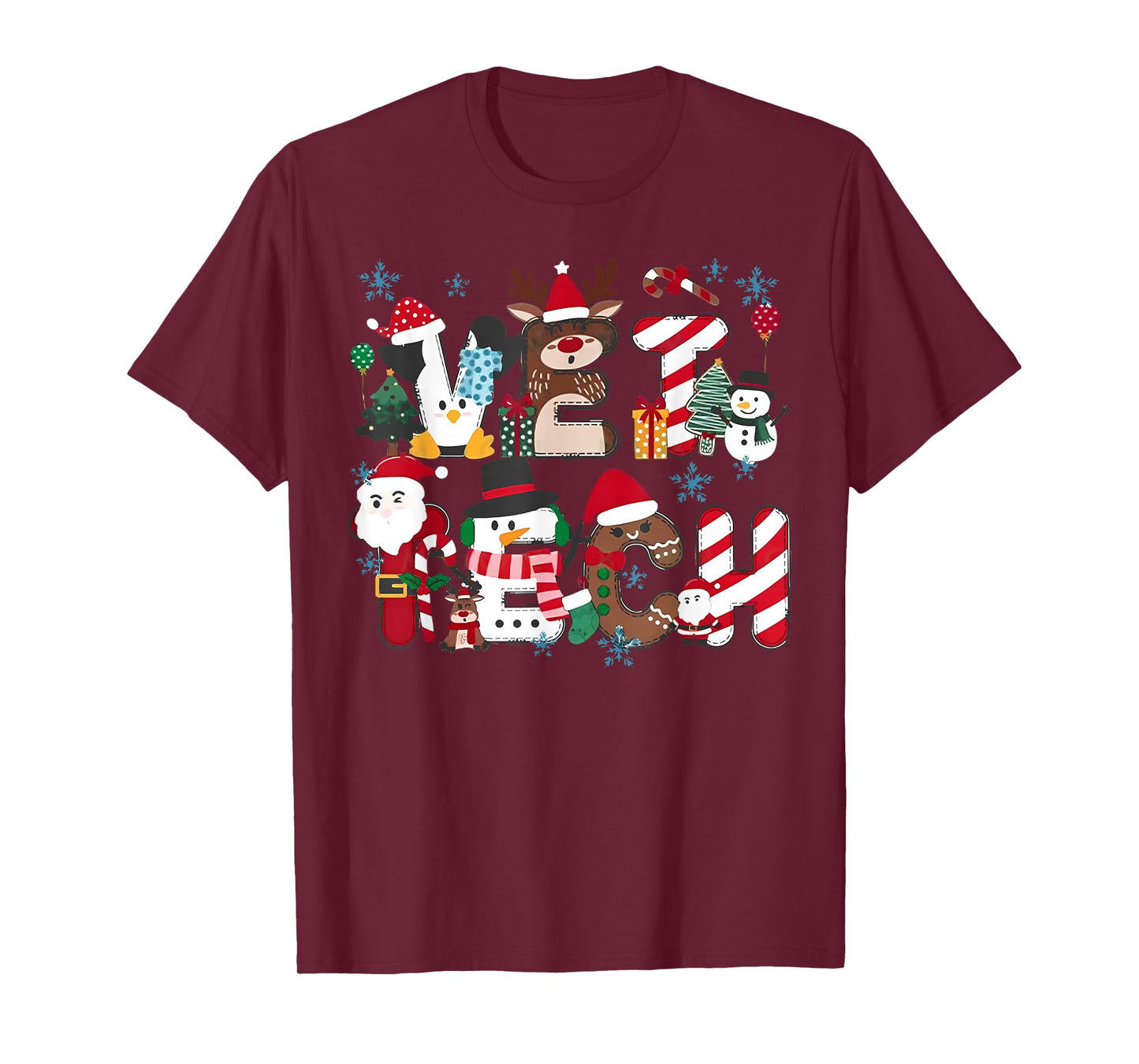 Vet Tech Christmas Veterinary Tech Medicine Veterinarian T-Shirt