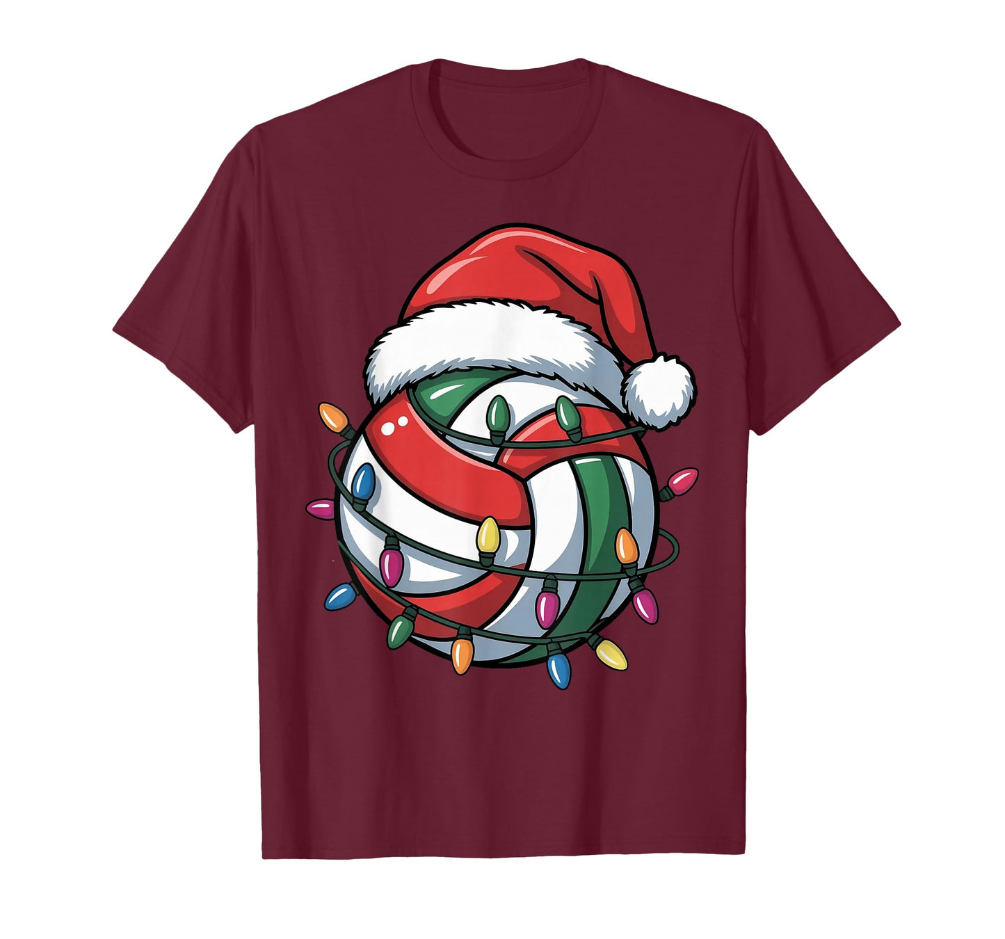 Volleyball Christmas Santa Hat Volleyball Sport Men Boys Kid T-Shirt