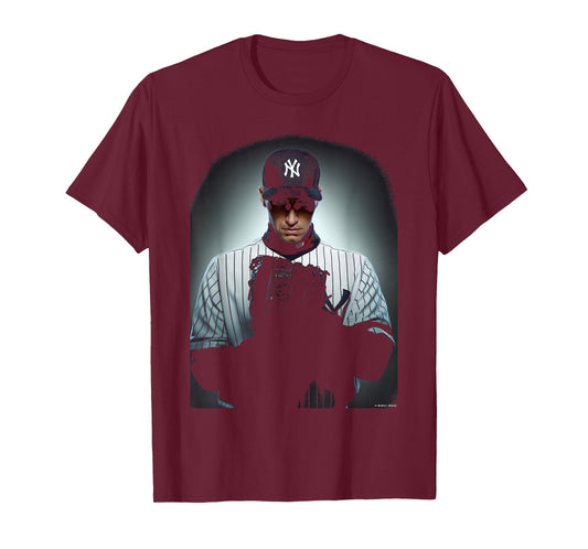 New York Yankees Catcher Andy Pettitte by Michael Grecco T-Shirt