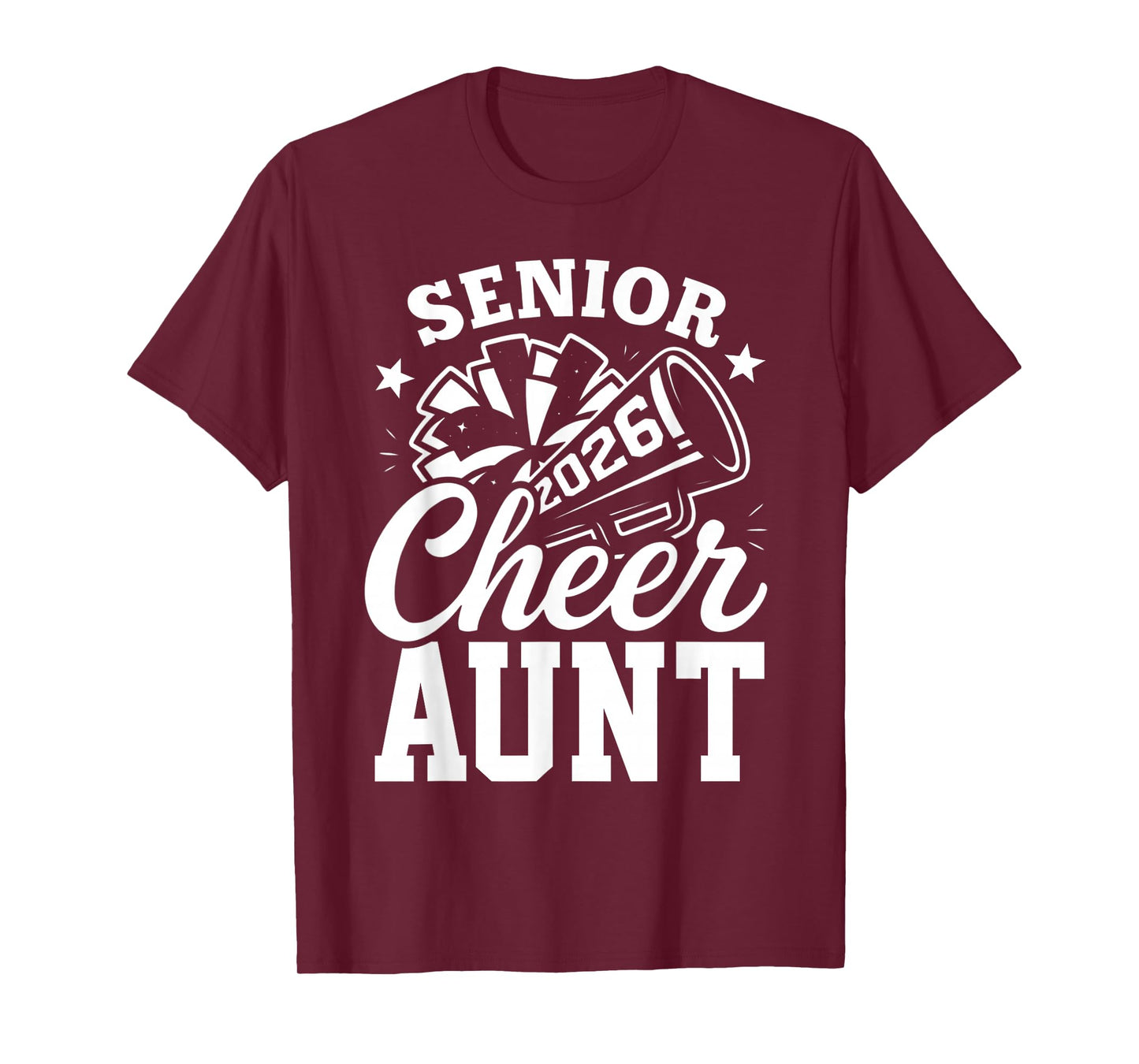 Proud Senior Cheer Aunt 2026 Cheerleader Aunt Class of 2026 T-Shirt