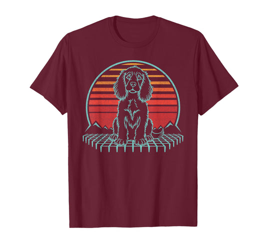Cocker Spaniel Lover Dog Owner Retro Vintage 80s T-Shirt