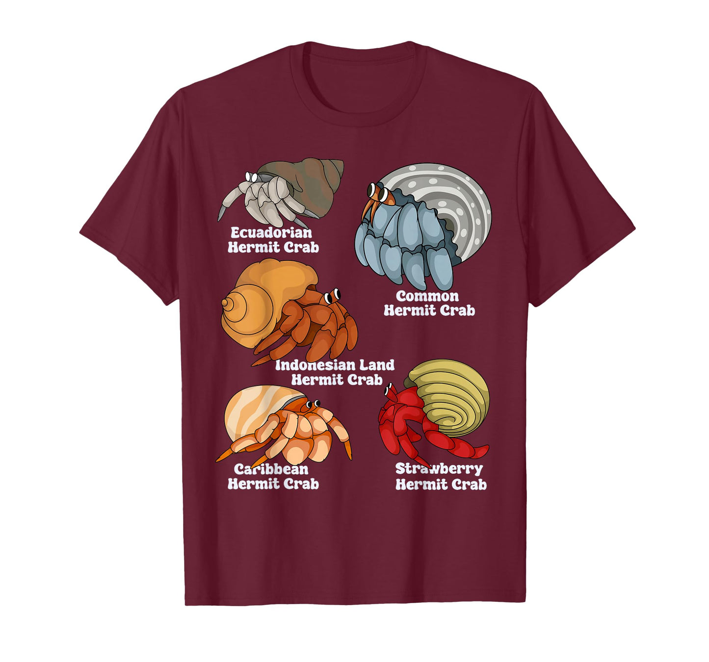 Hermit Crab Lover Kids Aquarium Species Hermit Crabs T-Shirt