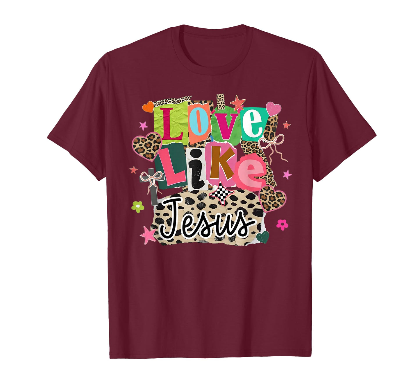 Funny Jesus Christian Heart Valentine Love Like Jesus T-Shirt